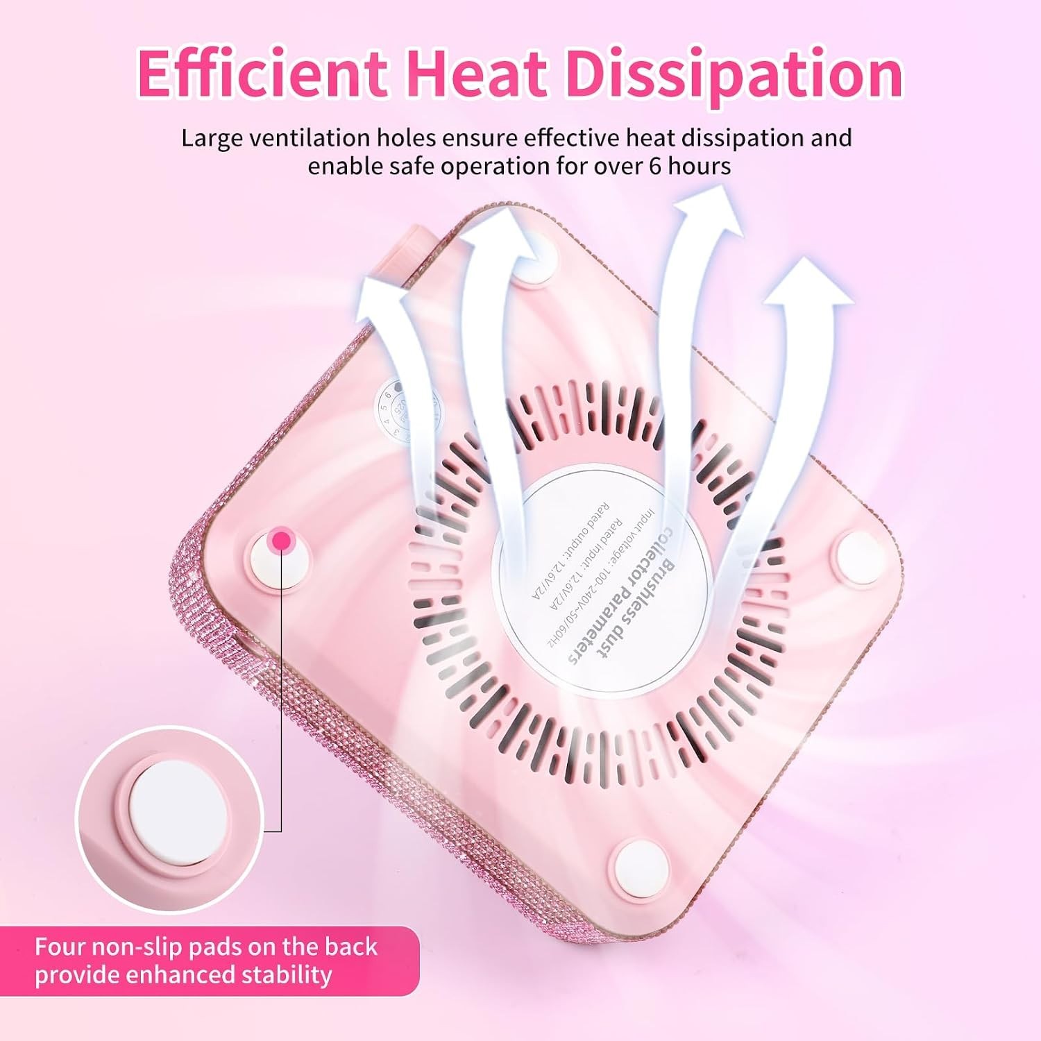Effortless Nail Care: Adjustable Speed Nail Dust Collector with Filter Papers