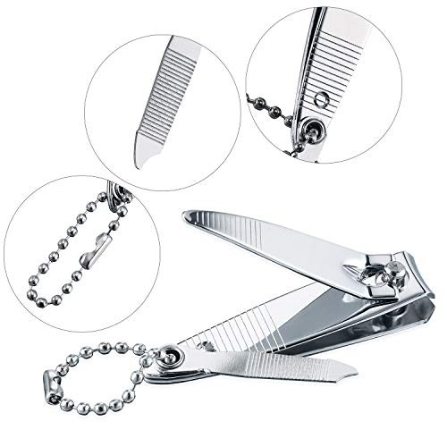12 Pcs Stainless Nail Clippers Set Fingernail Clippers and Toenail Cutter
