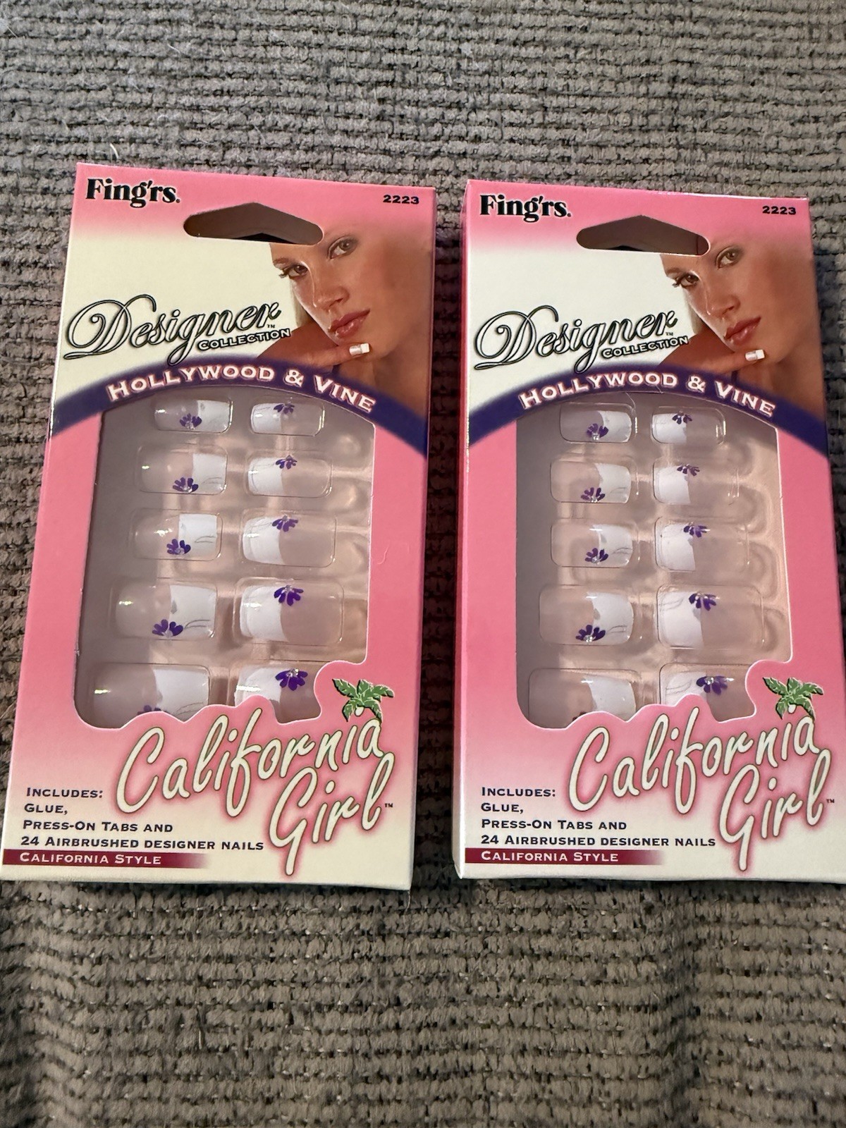 Lot of 2 Fing’rs California Girl Press On Nails 2223-Hollywood And Vine