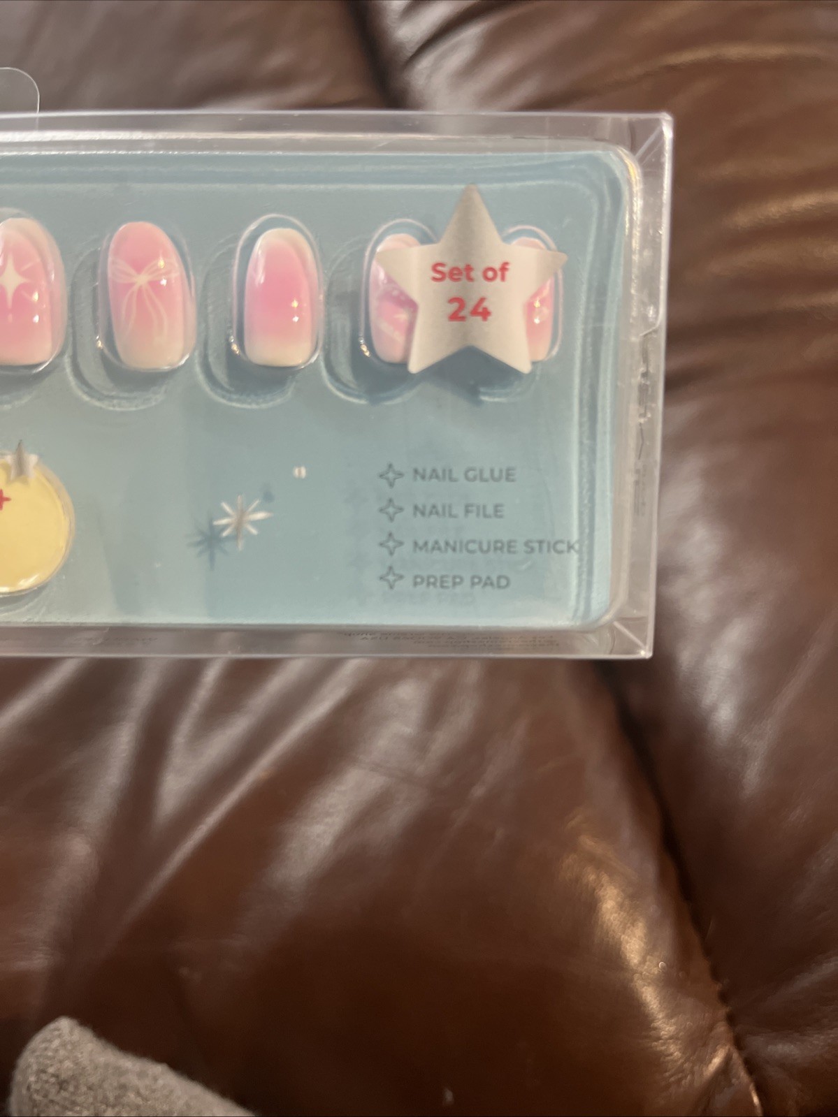 The Crème Shop Sweet Delight Press On Nails, Set Of 24, Short, Squoval