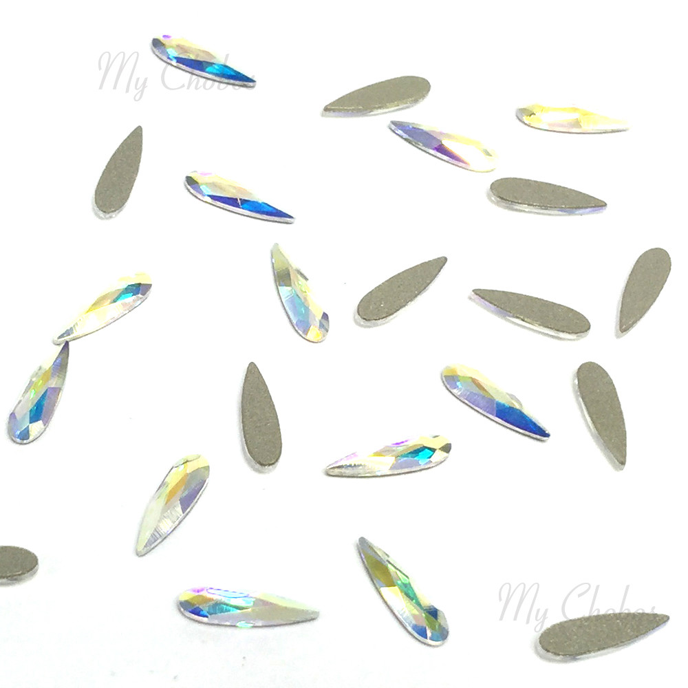 Swarovski Flatbacks No-Hotfix Rhinestones CRYSTAL AB (001 AB) “Pick Your Shape”