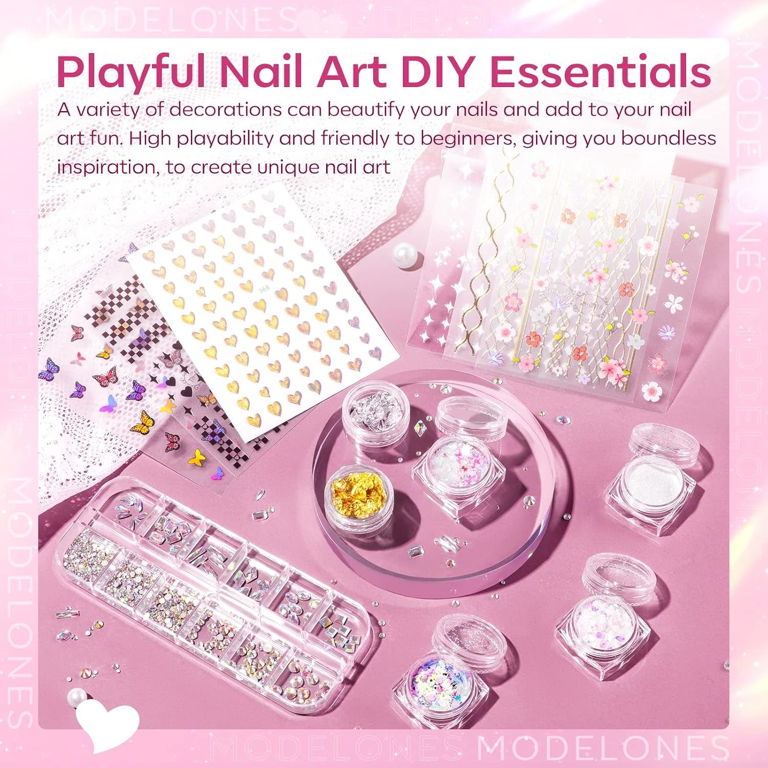 Poly Nail Gel Kit 8 Colors Rosy Pink + 48W Lamp