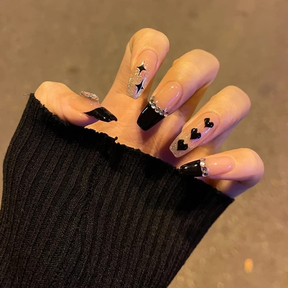 Secret Lives Acrylic Press on Nails Reusable Artificial Designer Fake Nails 24