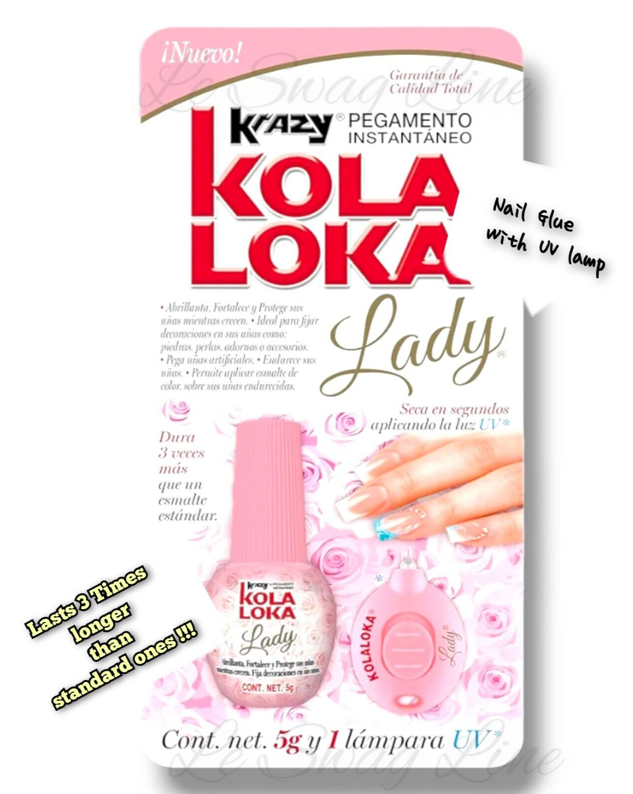Fast Dry Nail Glue False Nail Tips Kola Loka Lady LampNails Extension Pegamento