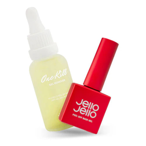 [Stock in US] JELLO JELLO Peel Off Base Gel 10ml + One Kill Remover 30ml Set