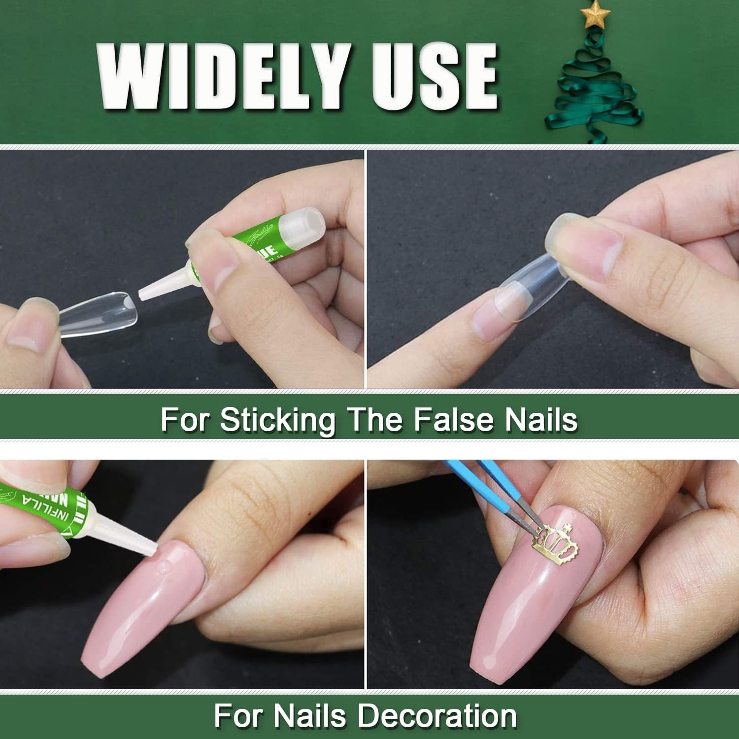 NXJ INFILILA Super Strong Nail Glue – Quick Dry 3-5 Seconds, 21+ Days Long-Lasti