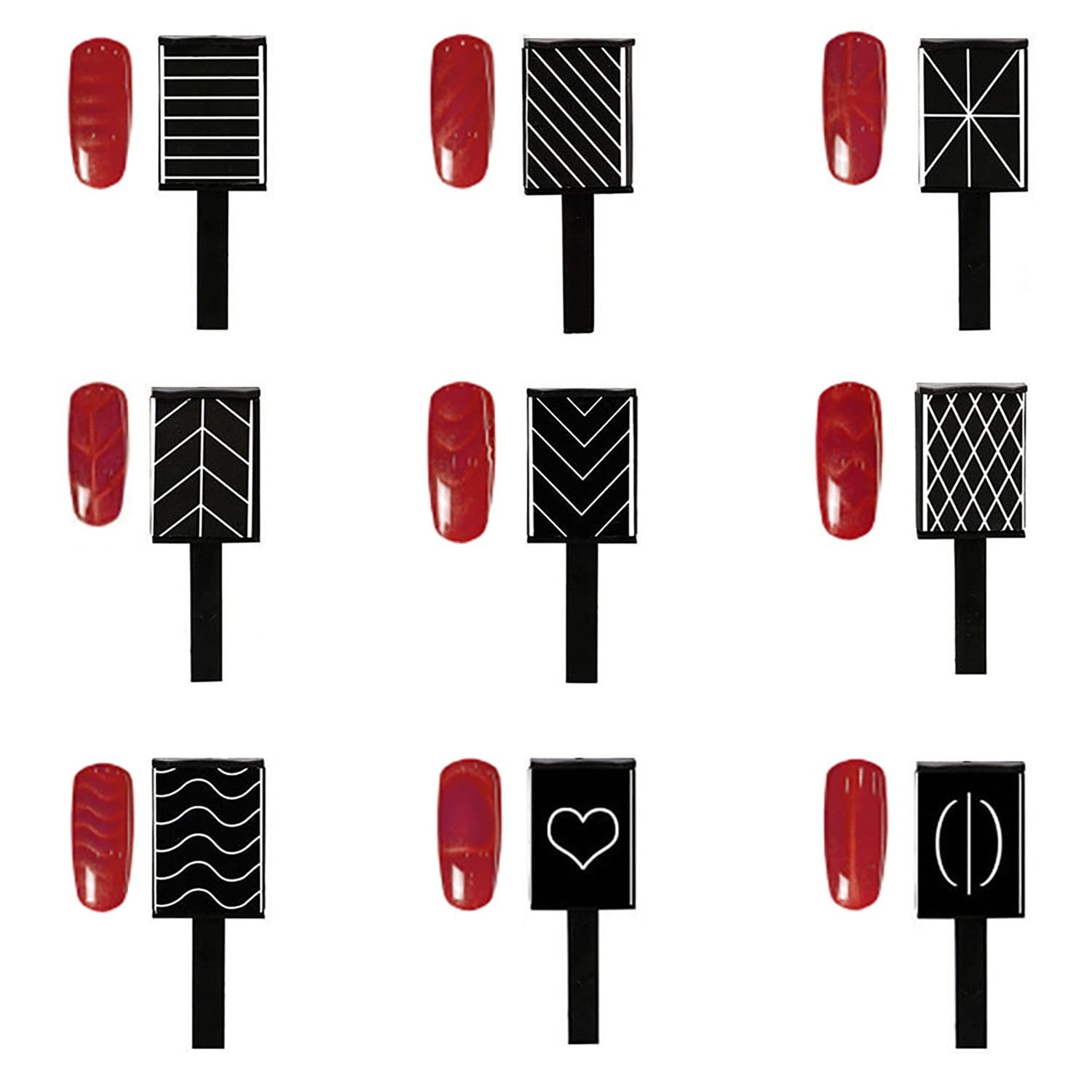 DANNEASY 14pcs Cat Eye Nail Magnet Gel Nail Polish Magnetic Wand Cat Eye Magn…