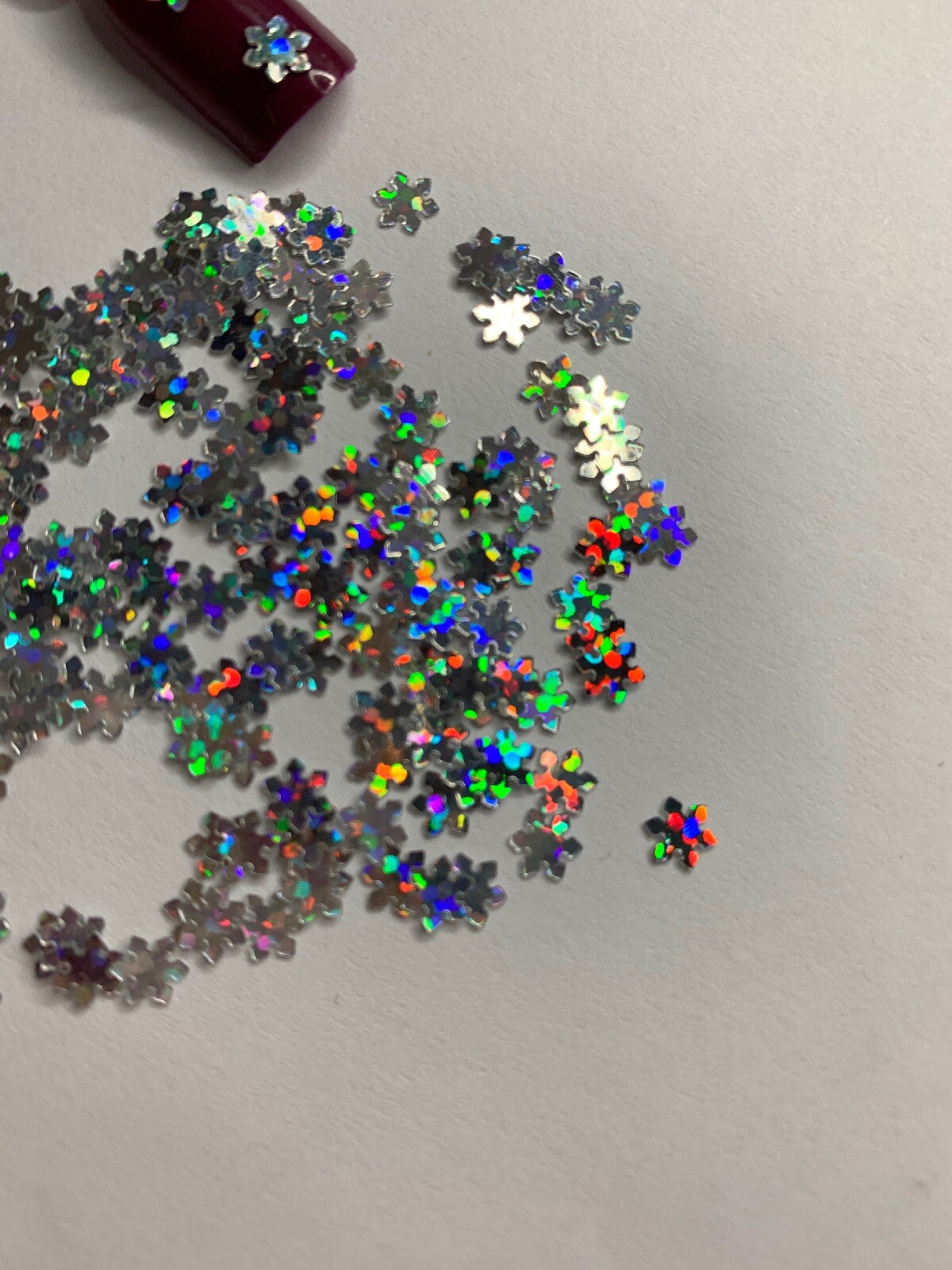 Holographic Snowflake Nail Glitter | 1 TSP | Gel Nail Art & Acrylic