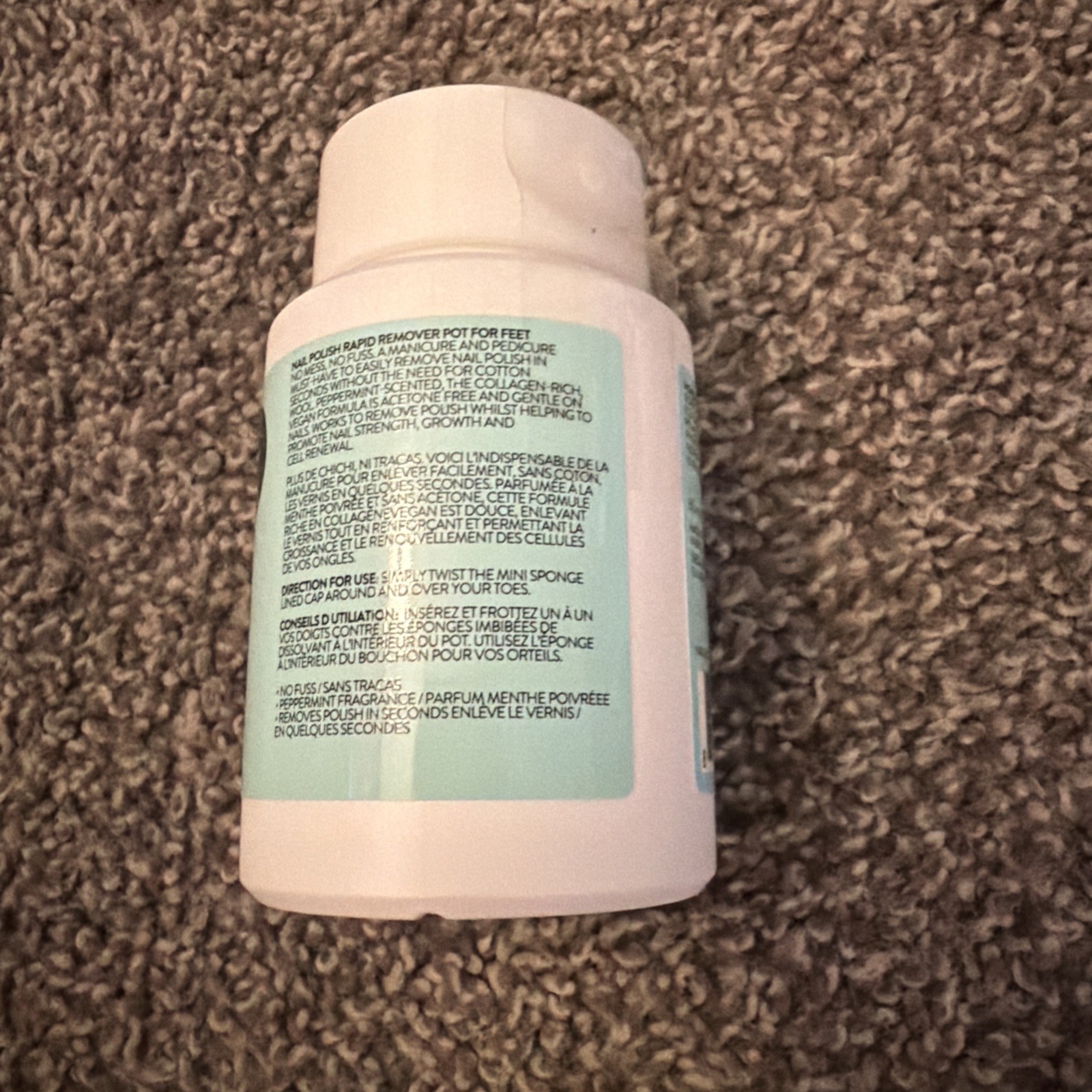 Nails Inc Acetone-Free Nail Polish Remover Pot – Vegan Collagen Formula with…