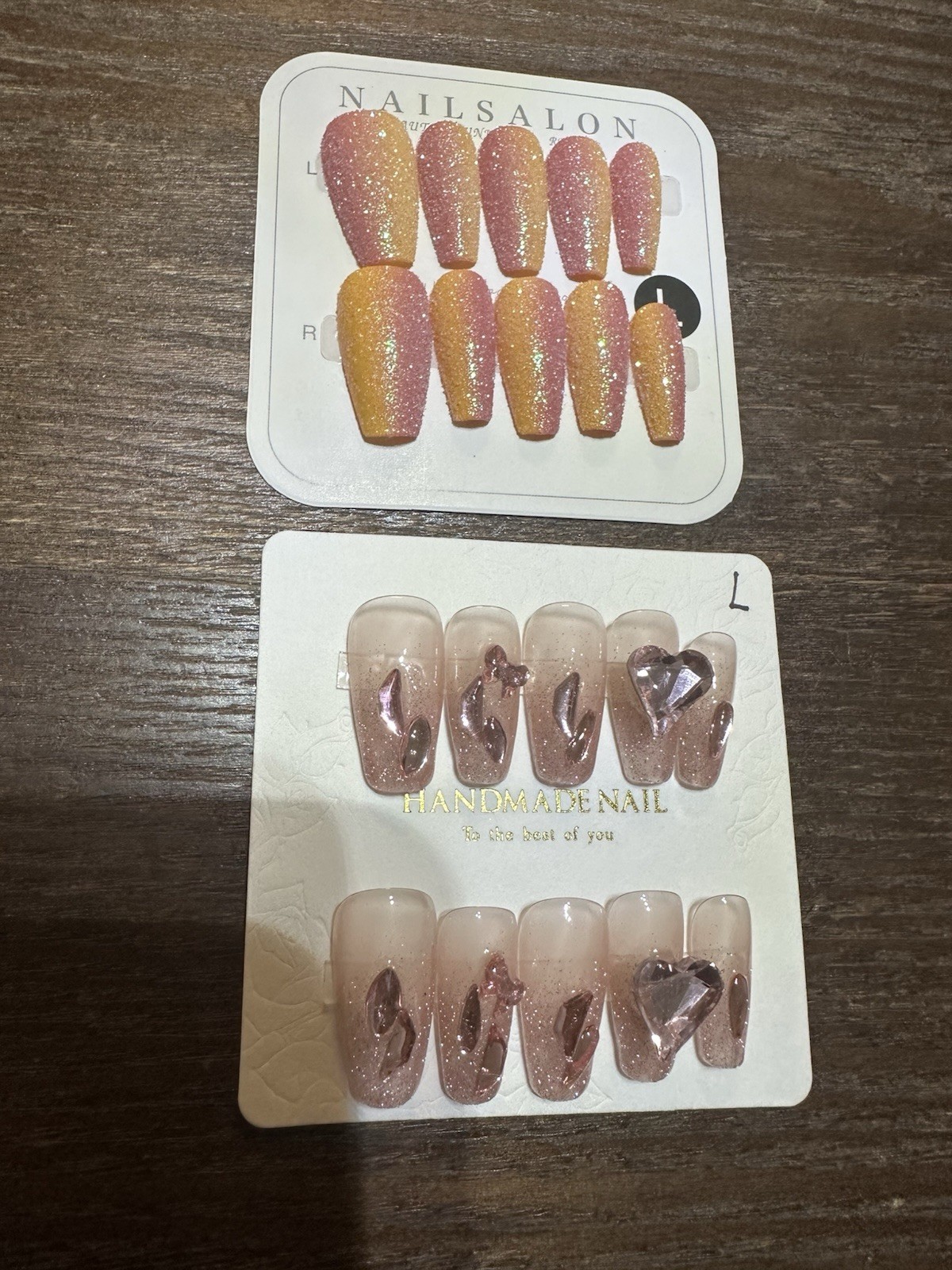 Large Size Press On Nail Large Gems, Sugar Nail, Coffin Shape