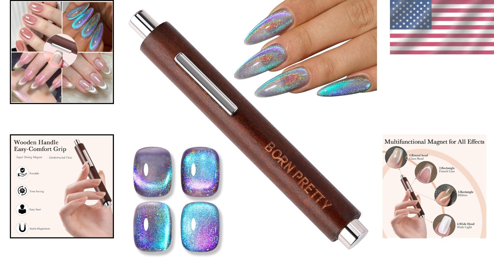 Magnetic Nail Polish Stick – 3-in-1 Nail Magnet for Gorgeous Salon-Style Designs