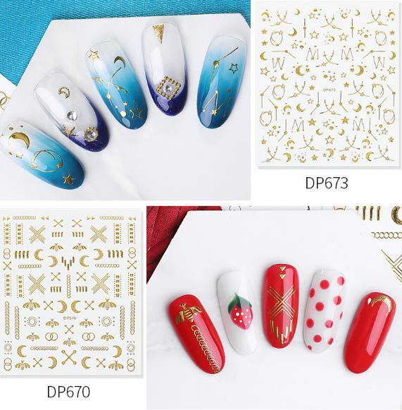 Nail Stickers Nail Art DIY Waterproof Decal Galaxy Star Moon Chic horoscope US