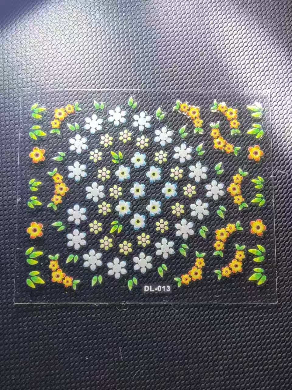 3D Nail Art Stickers Decals Self-Adhesive Flowers Designs DIY Tips Deco