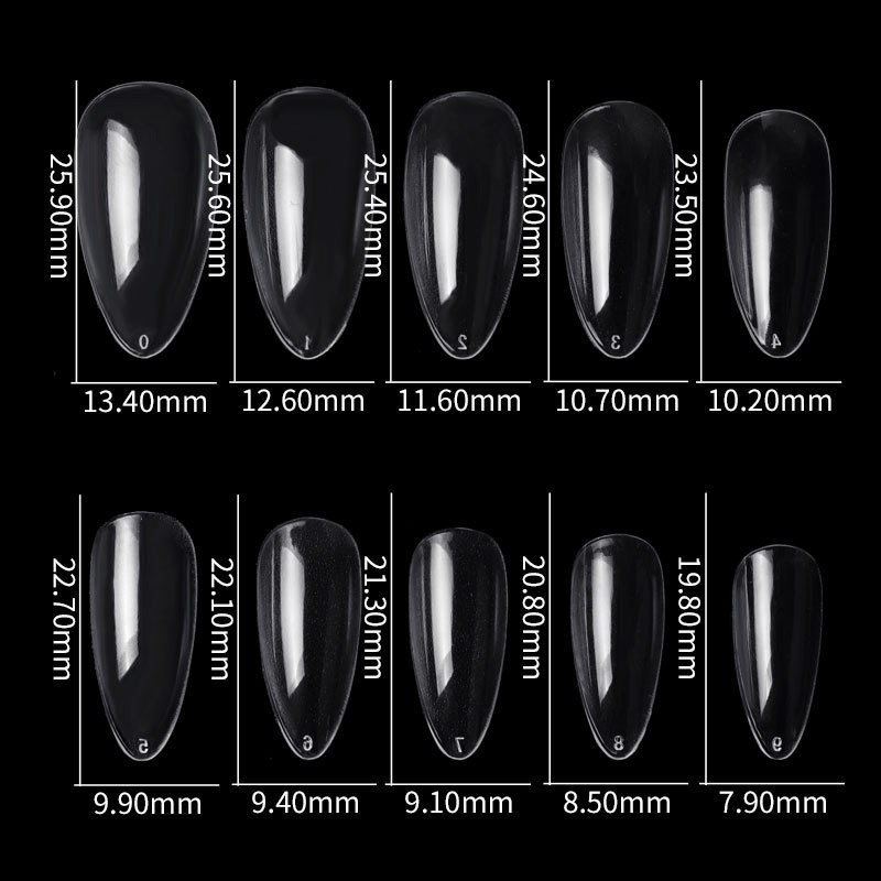 500Pcs False Nail Tips Acrylic Nails Almond Ballerina For DIY Nail Art Salon