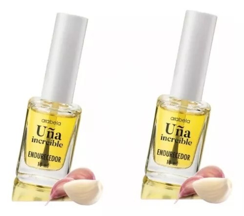 ARABELA UÑA INCREIBLE ENDURECEDOR DE UÑAS CON EXTRACTO DE AJO Y LIMON set de 2