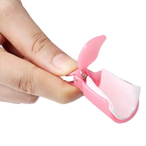 HiMo 10PC Plastic Acrylic Nail Art Soak Off Cap 10 Count (Pack of 1), PINK