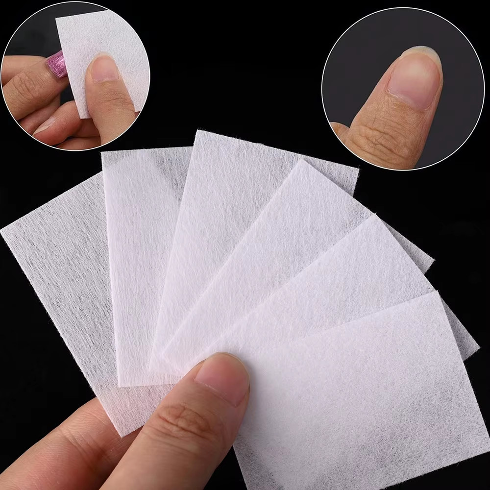 1000/600/500/100Pcs Lint-Free Nail Cotton for UV Gel Polish Removal Wipes Paper