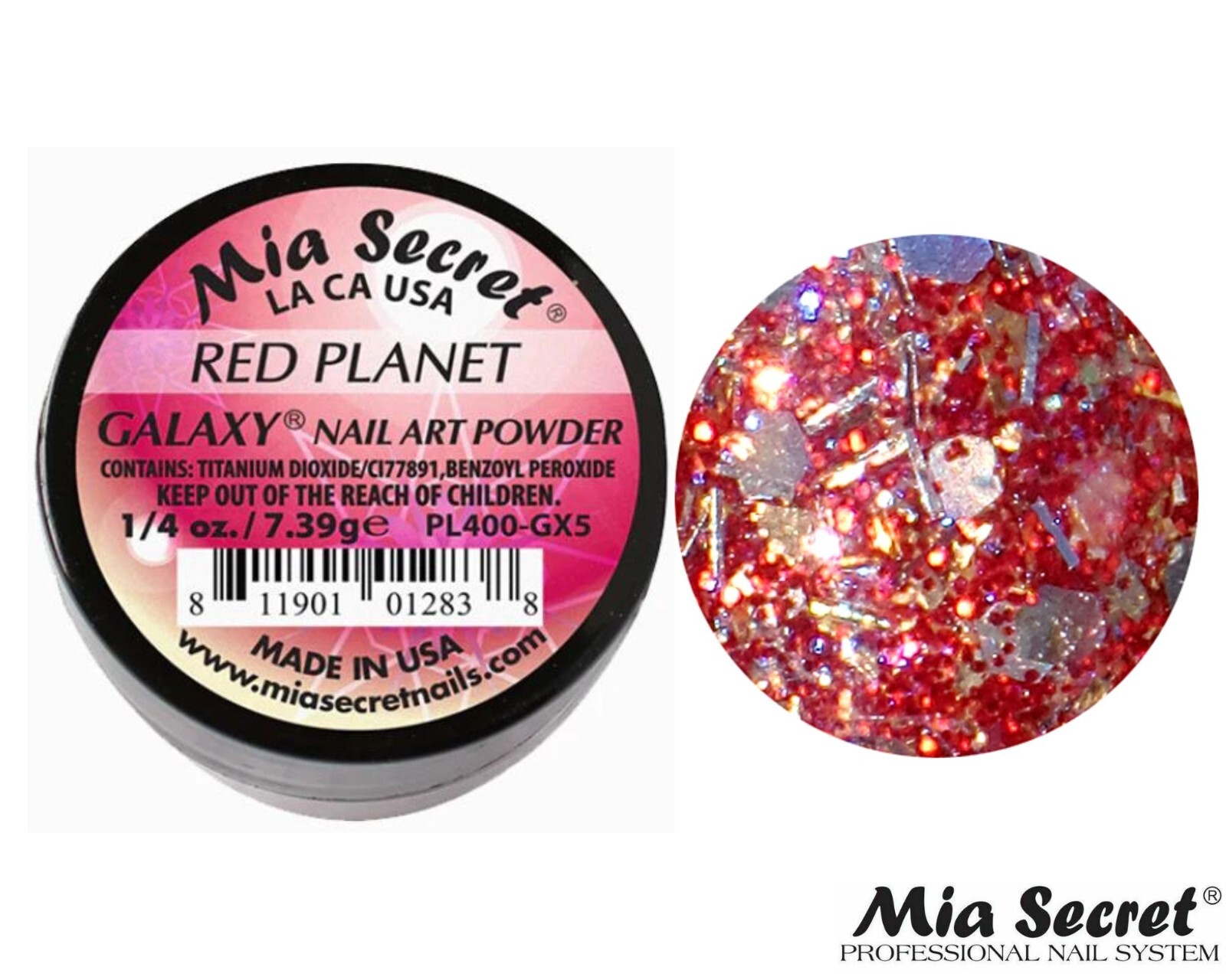 Mia Secret Nail Art Powder Galaxy Collection (RED PLANET) 1/4oz