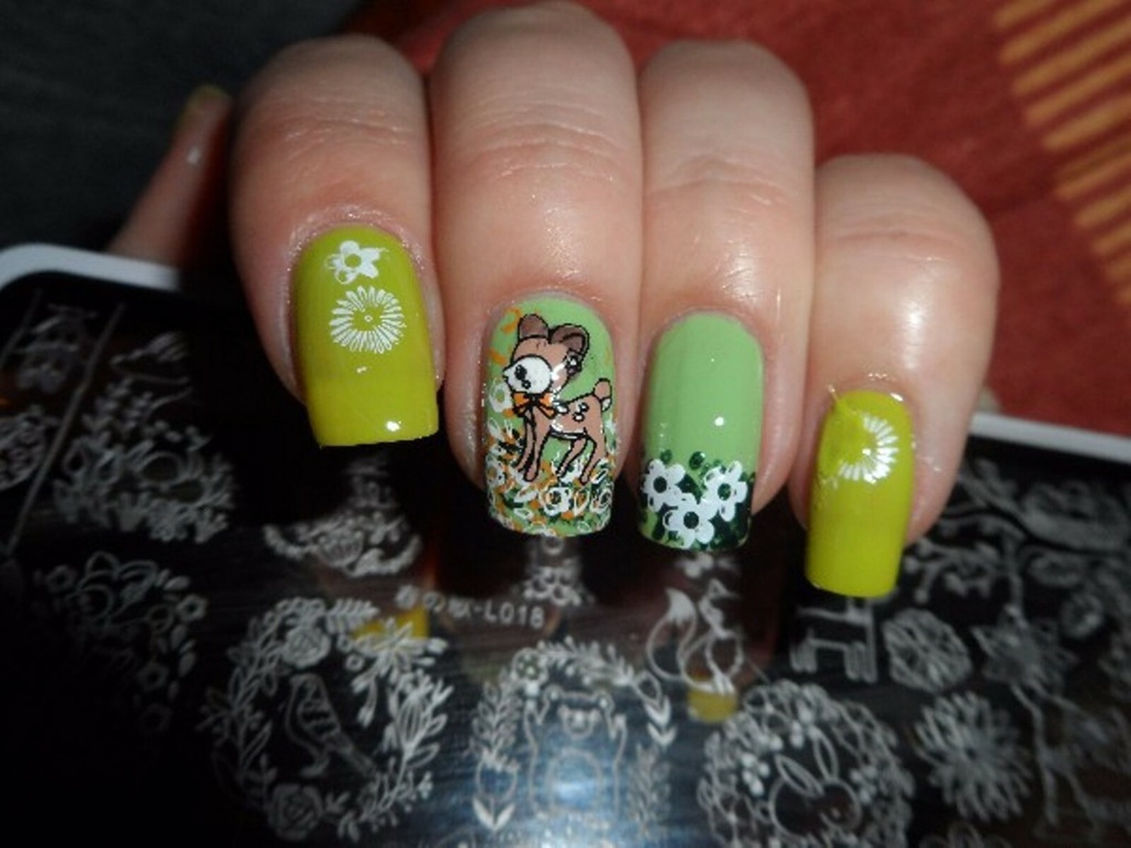 Forest Animal Pattern Nail Art Stamping Manicure Template Stencil Plate L018