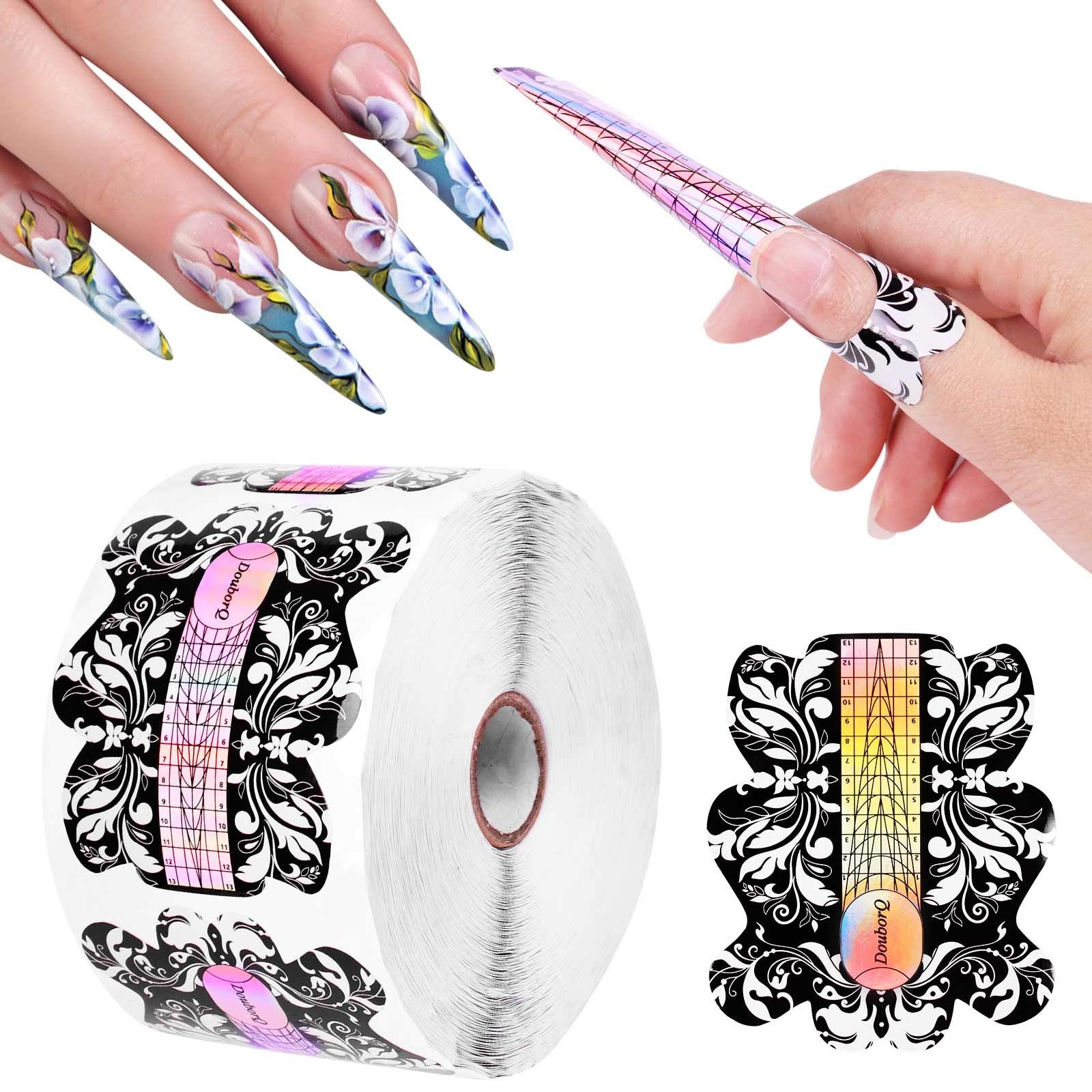 500PCS Acrylic Nail Forms,Nail Extension Tips,Nail Forms for Acrylic Nails,Ac…