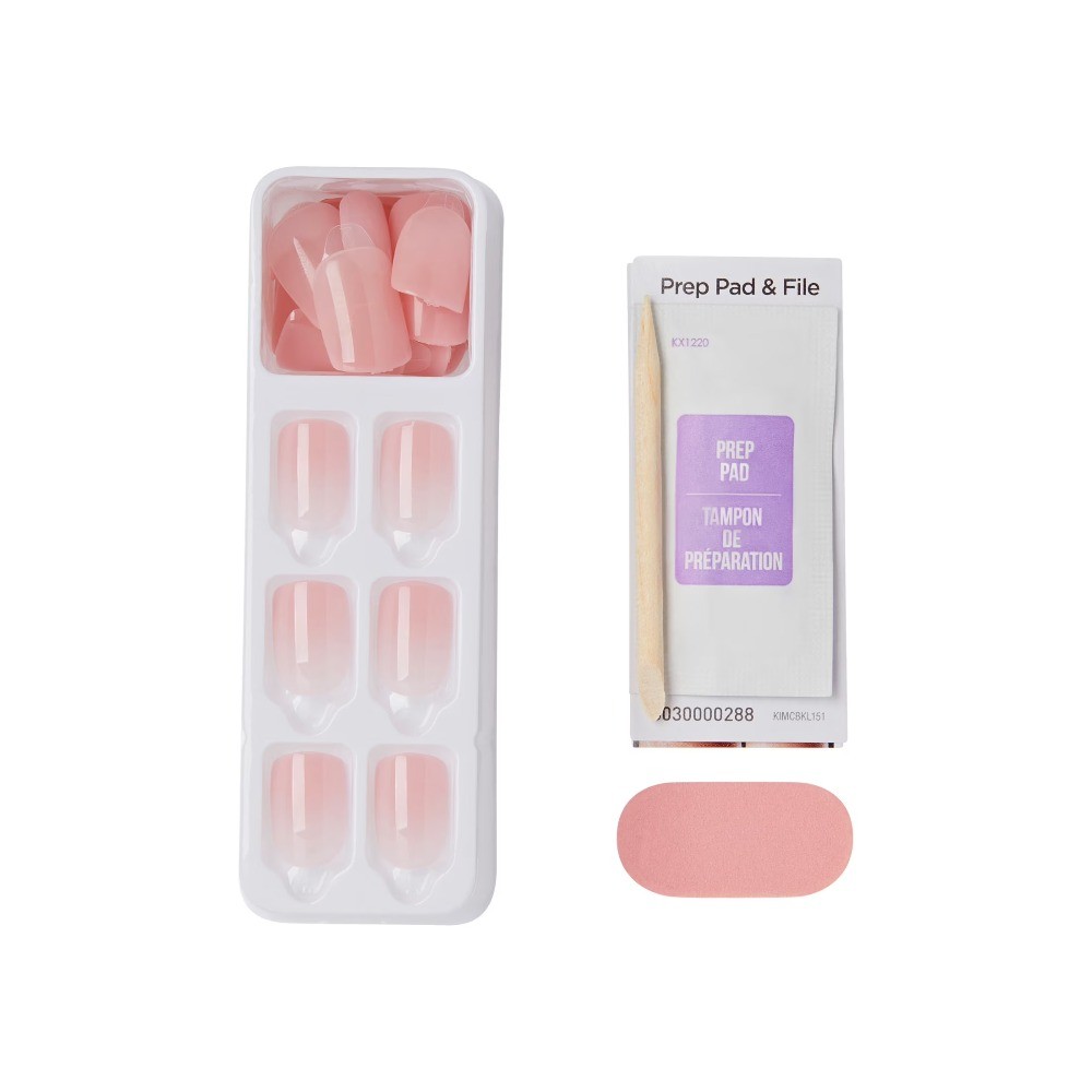 Impress Bare but Better Short Square Oval Press on Nails, Light Pink, 30 Pieces