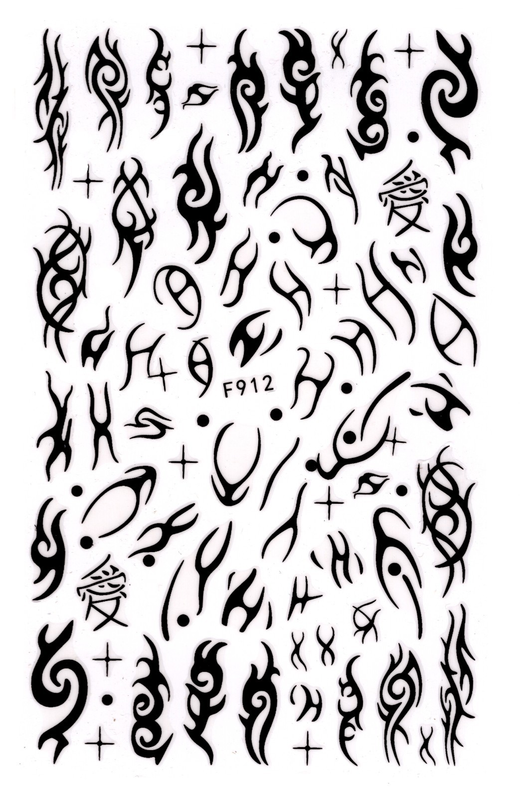 Nail Art 3D Decal Stickers tribal patterns F912