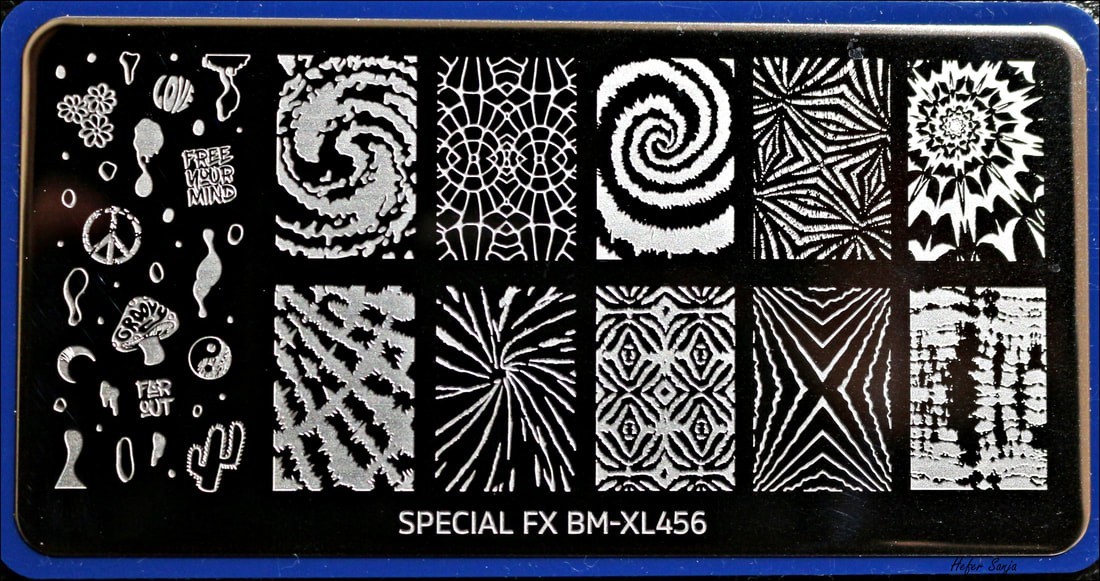 Special FX BM-XL456 Maniology Bundle Monster Pattern Nail Stamp plate Tie Dye