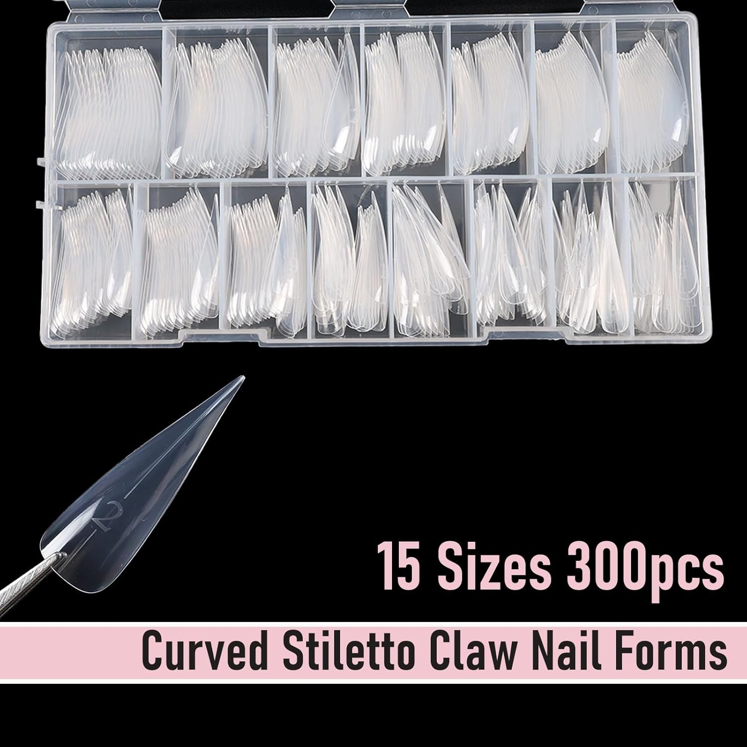 Professional Quality 3D Stiletto Nail Dual Forms – Perfect for Home and Salon
