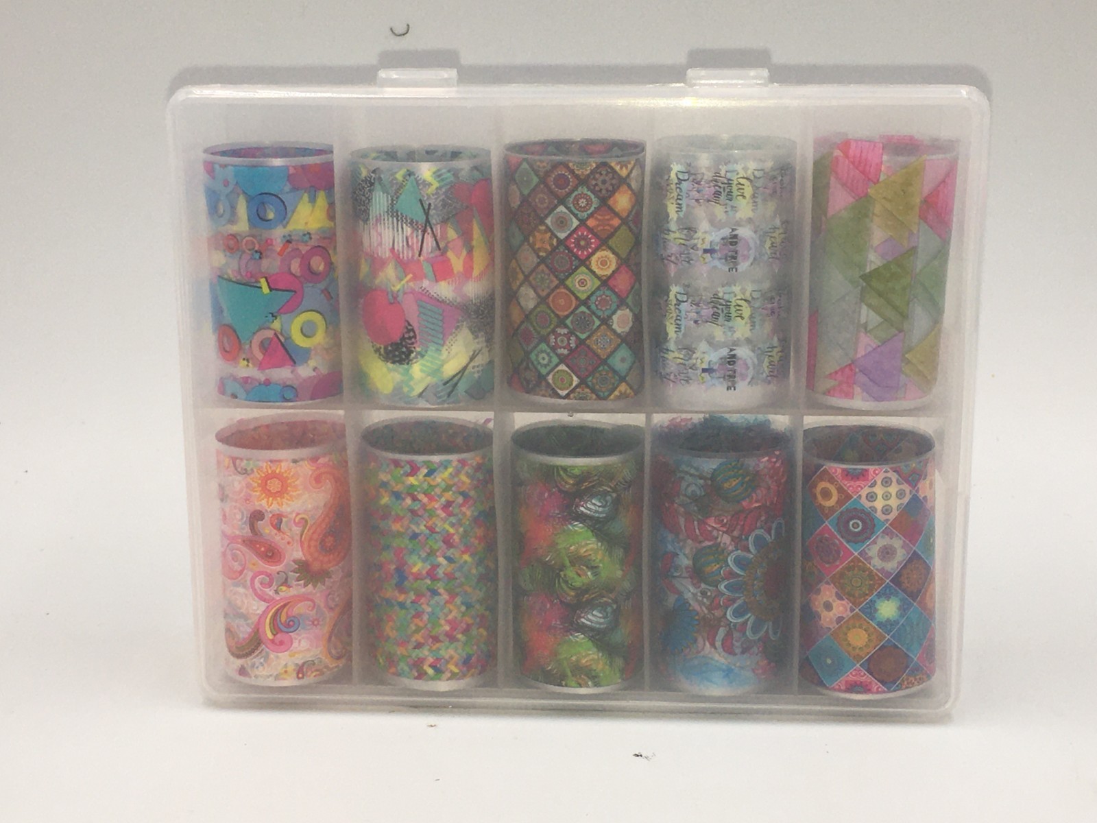 Unbranded 10 Piece Box Set of Nail Foil Transfer Stickers “Funkadelic” Multi-Col