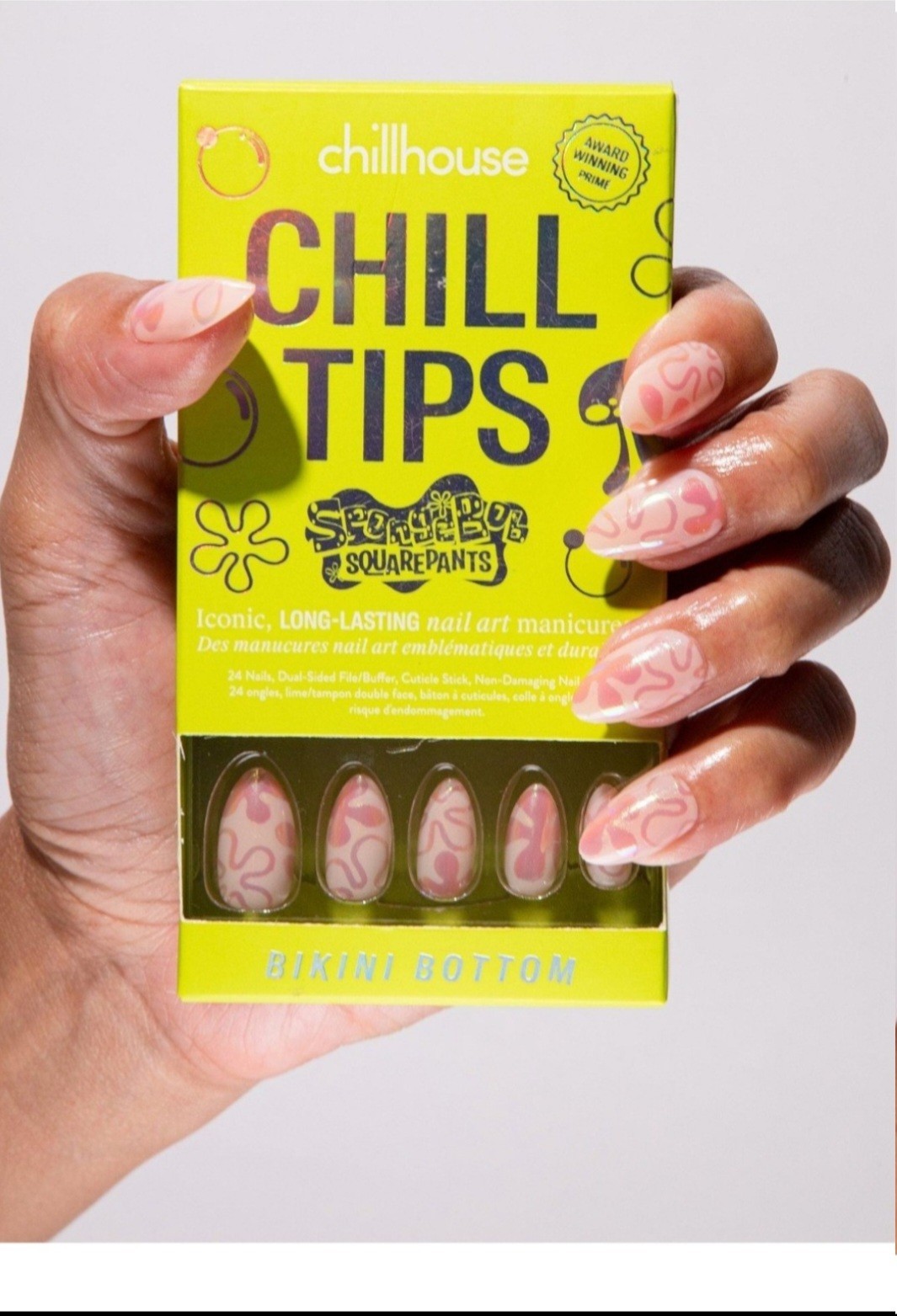 Chillhouse SpongeBob SquarePants Chill Tips Press On Nails – 3 Pack