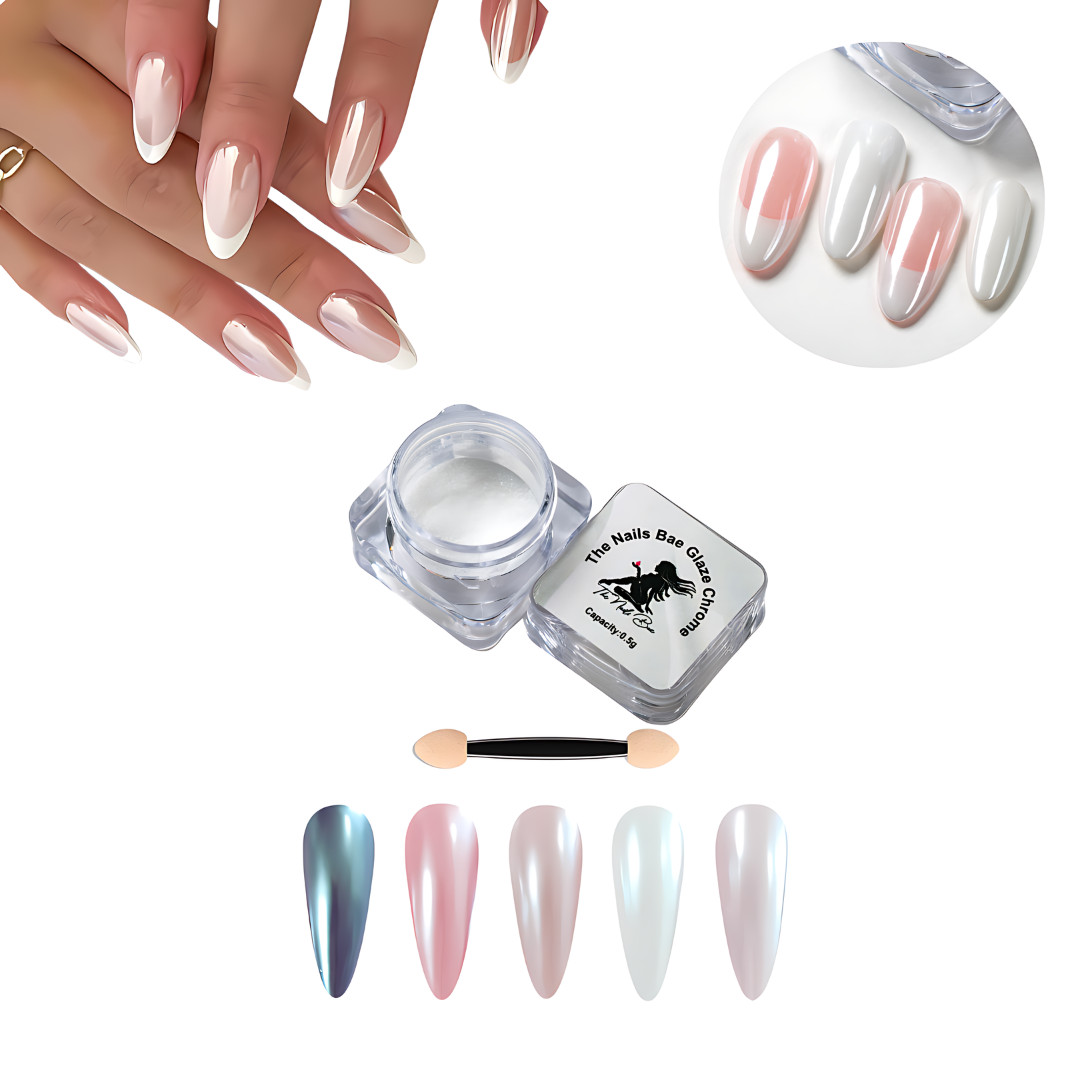 Glaze Chrome Powder, White Pearl Chrome, Chrome Powder, White Pearl Chrome