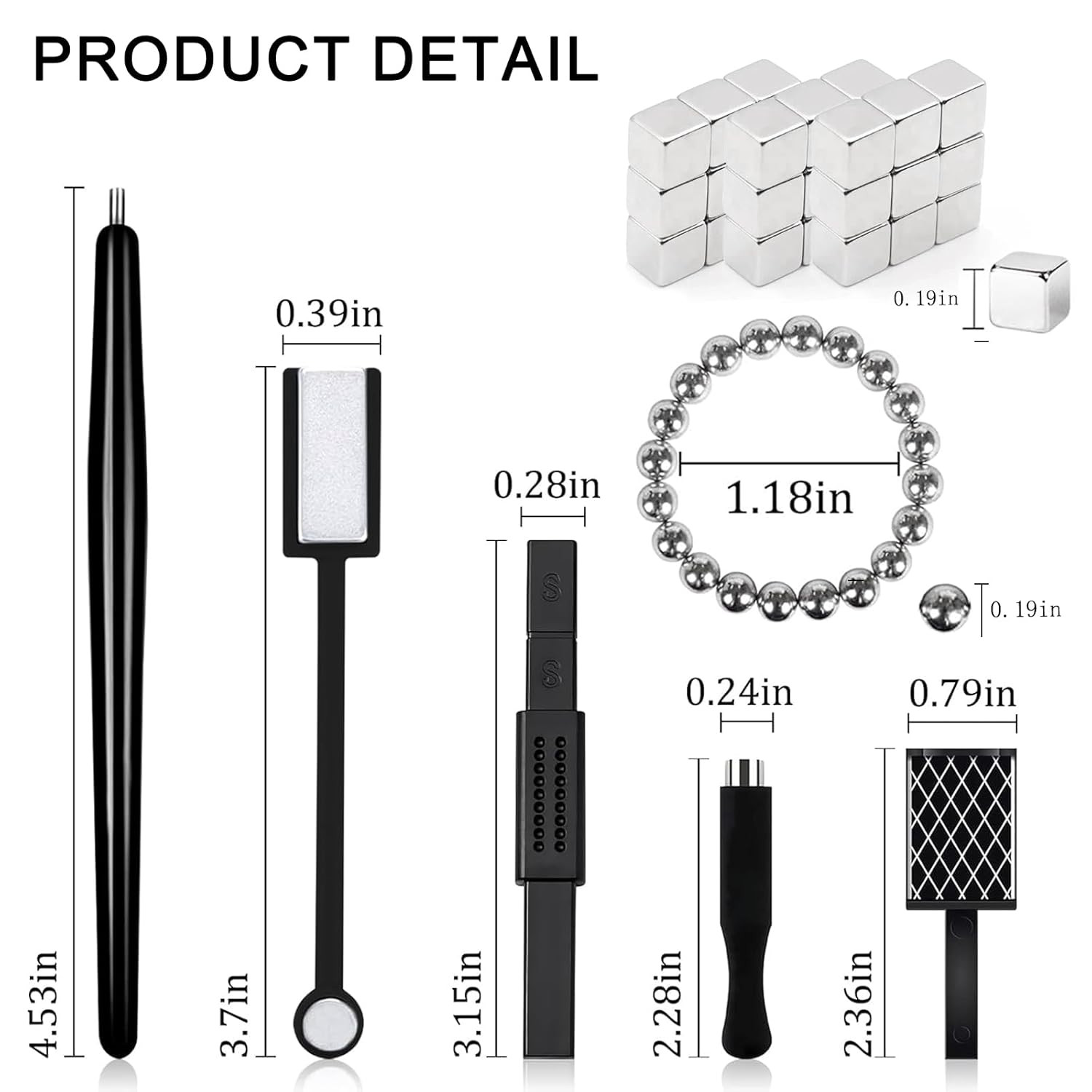60Pcs Cat Eye Nail Magnet for Nail Art, Cat Eye Gel Nail Polish Magnet Strong Ma