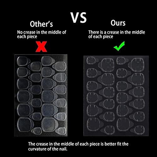 Thin Breathable Adhesive Tabs Fake Nail Glue Sticker 10 Sheets Super 240 Pcs
