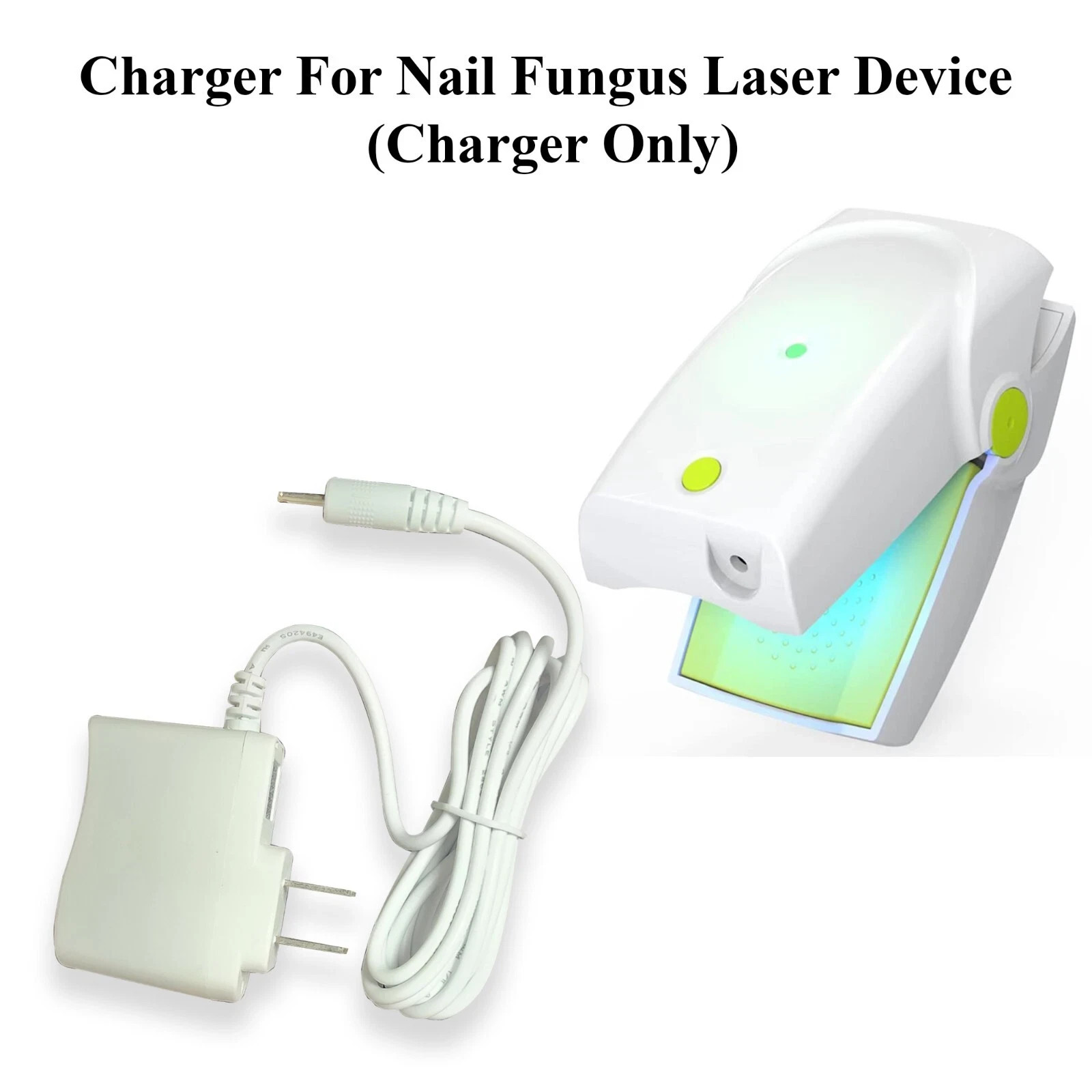 Nail Cleaner Treatment Fungus Laser Device Power Supply Cord White Charger ONLY