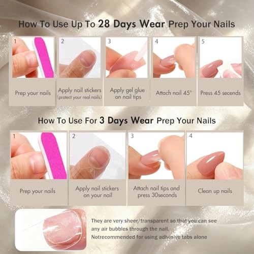 Almond Soft Gel Press on Nails – 32 Pcs – 16 Sizes – Chrome Cat Eye – Royal Blue