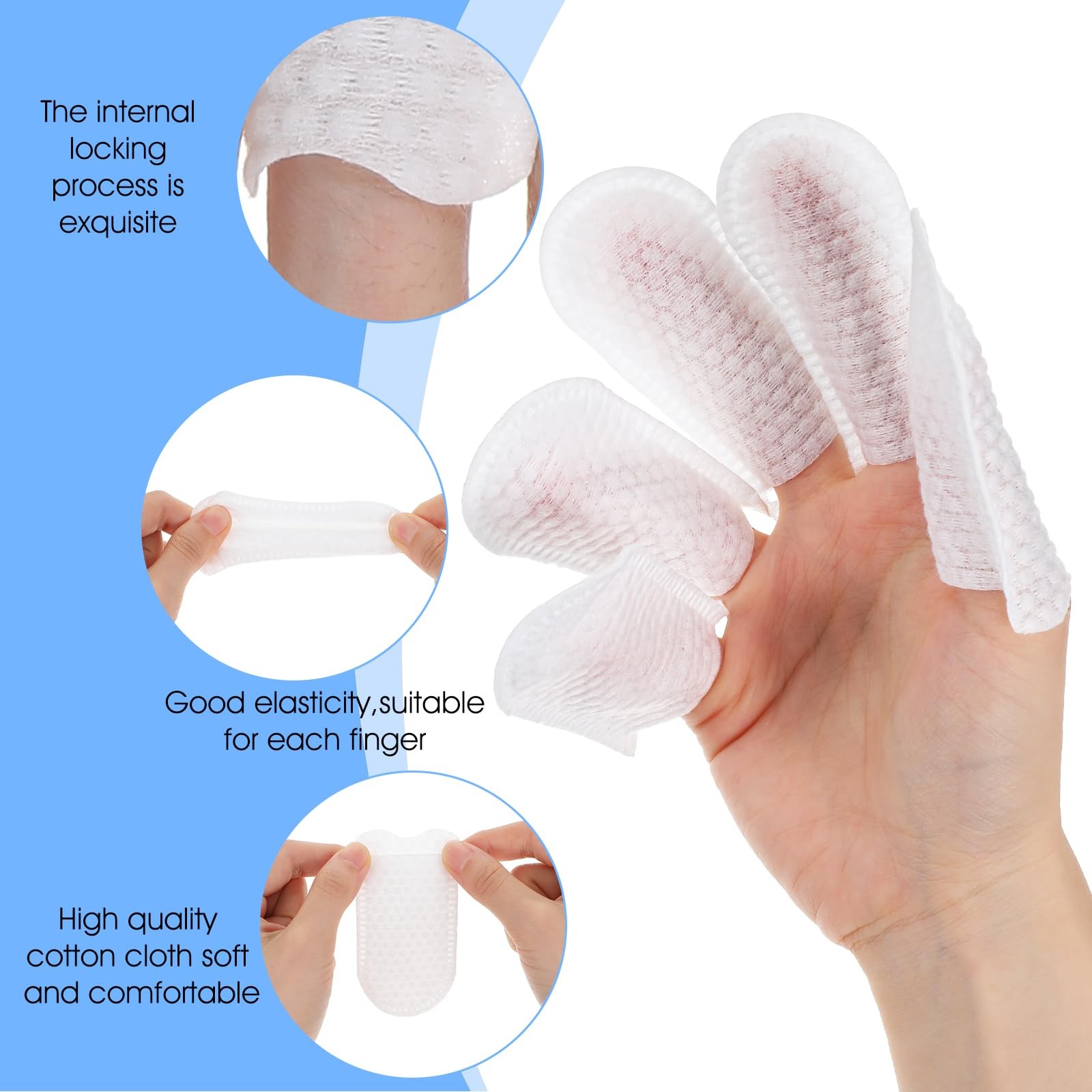Ymapinc 100Pcs Disposable Cotton Finger Cots, Disposable Breathable Pet Ear W…
