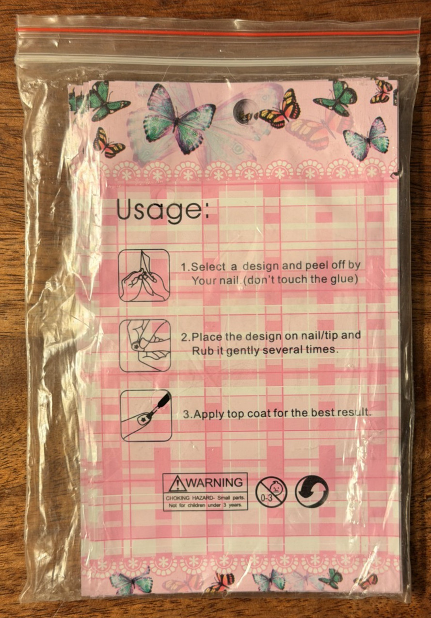 8 Sheets of Ebanku Just Stick Them DIY Valentines Day Art Nail Stickers