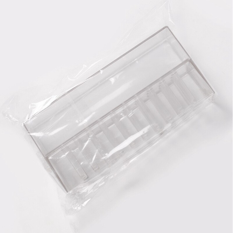 Clear 30/48 Holes Nail Drill Bits Holder Manicure Equipment Organizers Box