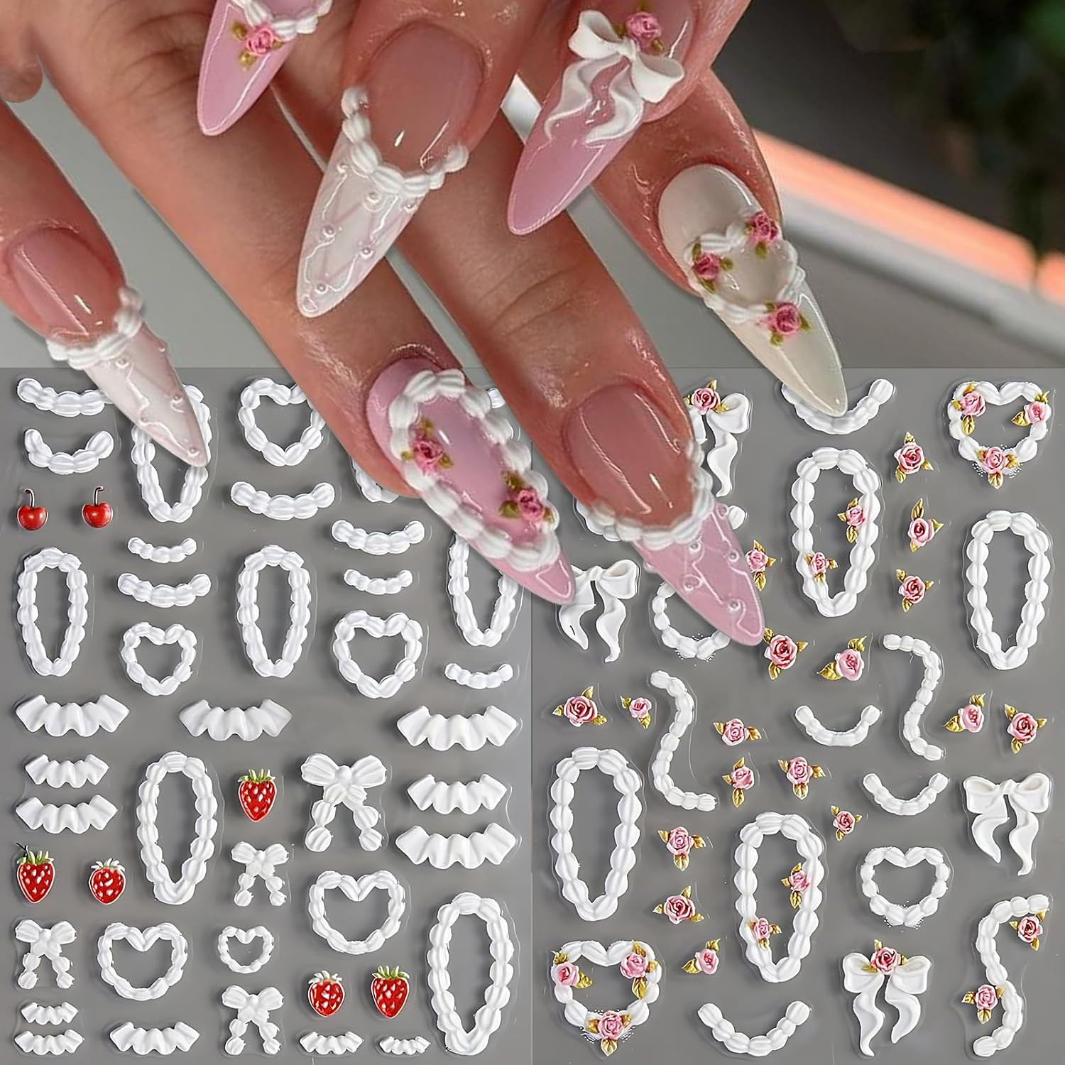 Bohemian Style Nail Stickers – Retro Blue Boho Chic Ethnic Tribal Pattern Self-A
