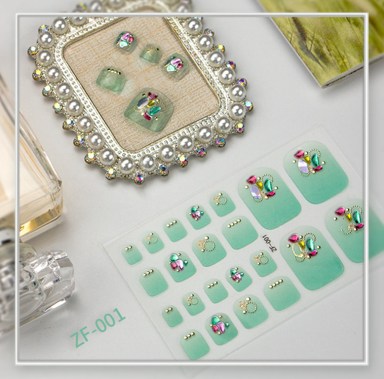 3D Fashion Summer Toe Nail Stickers Decals Wraps Nail Art Self Stick Women NS29