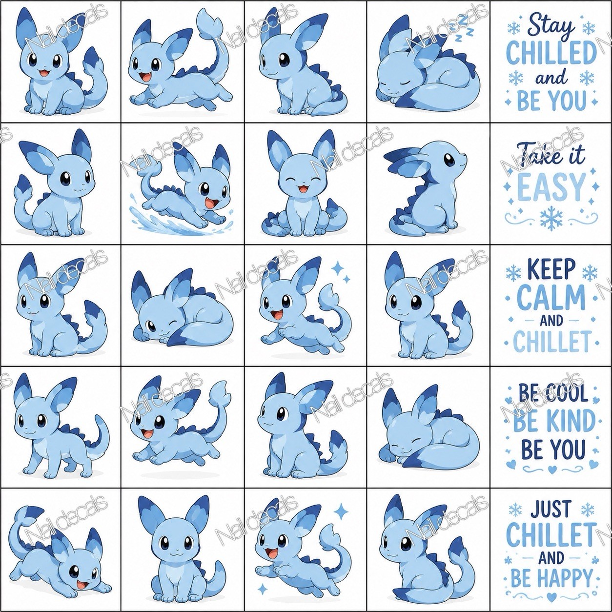 Chillet Waterslide Finger Nail Decals Instructions (set of 50) JM