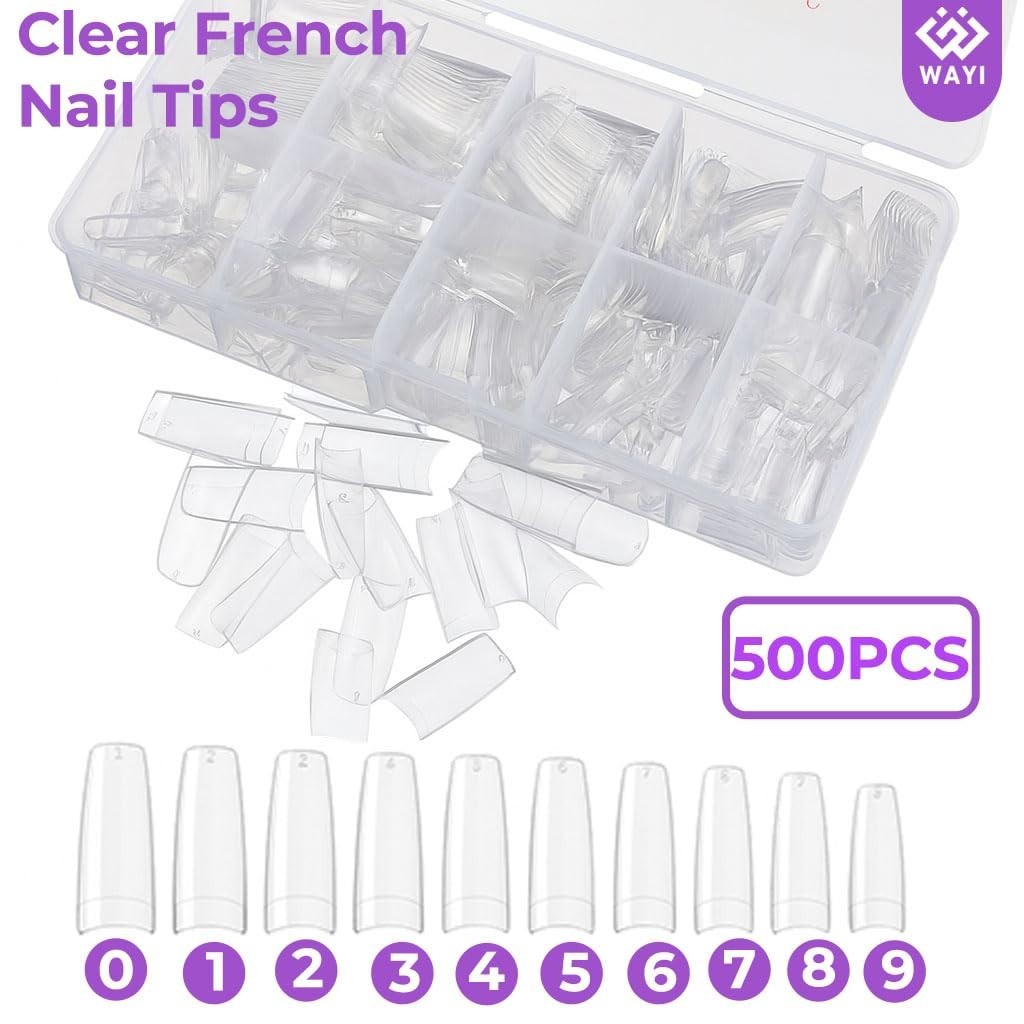 Acrylic Nail Kit with Drill – 58ml Monomer, 4 Color Powders, 1000 French Tips, N