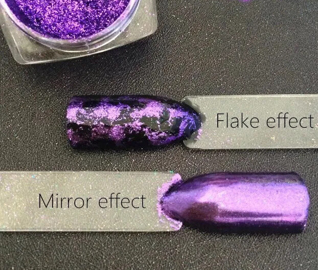 Purple Nail Mirror Powder Platinum Chrome Effect Shining Pigment Metallic UK