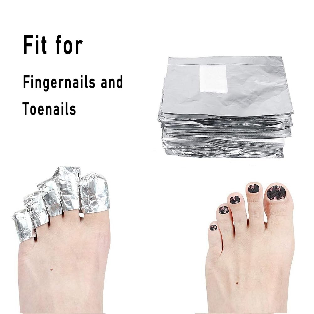 400Pcs Nail Polish Remover Gel Foil Wraps 400 Count (Pack of 1),