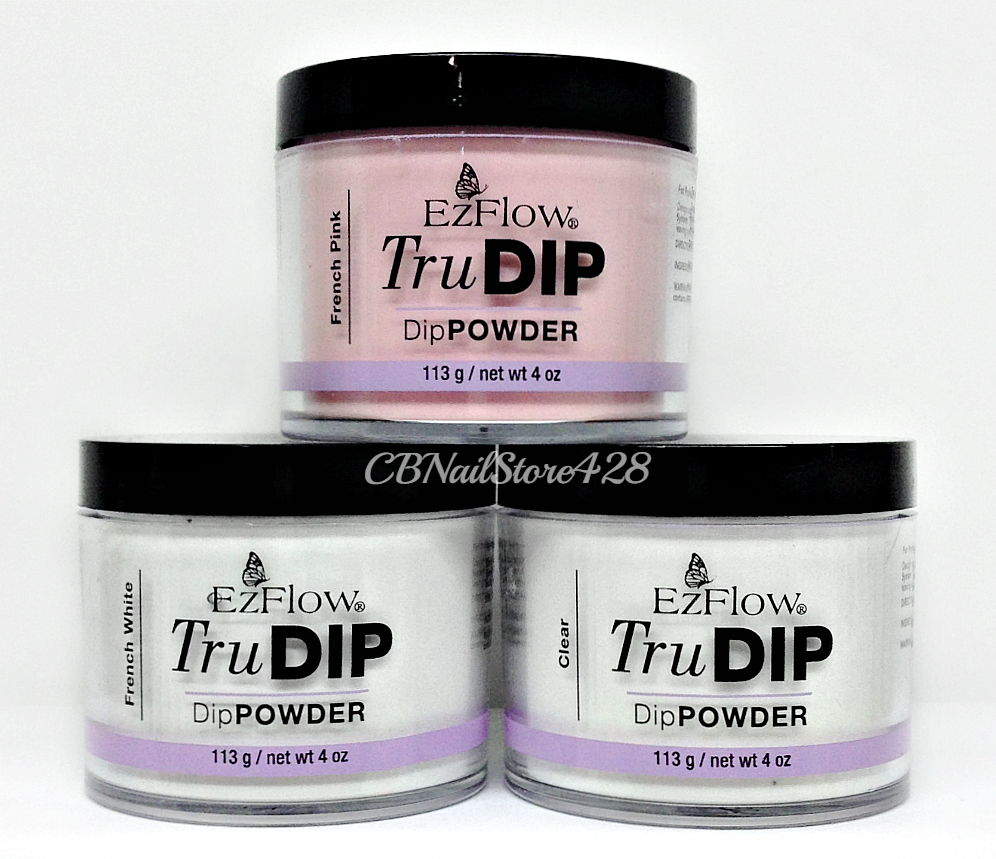 EzFlow TruDIP Acrylic Dip Powder – FRENCH ACRYLIC DIP – Pick Your Item