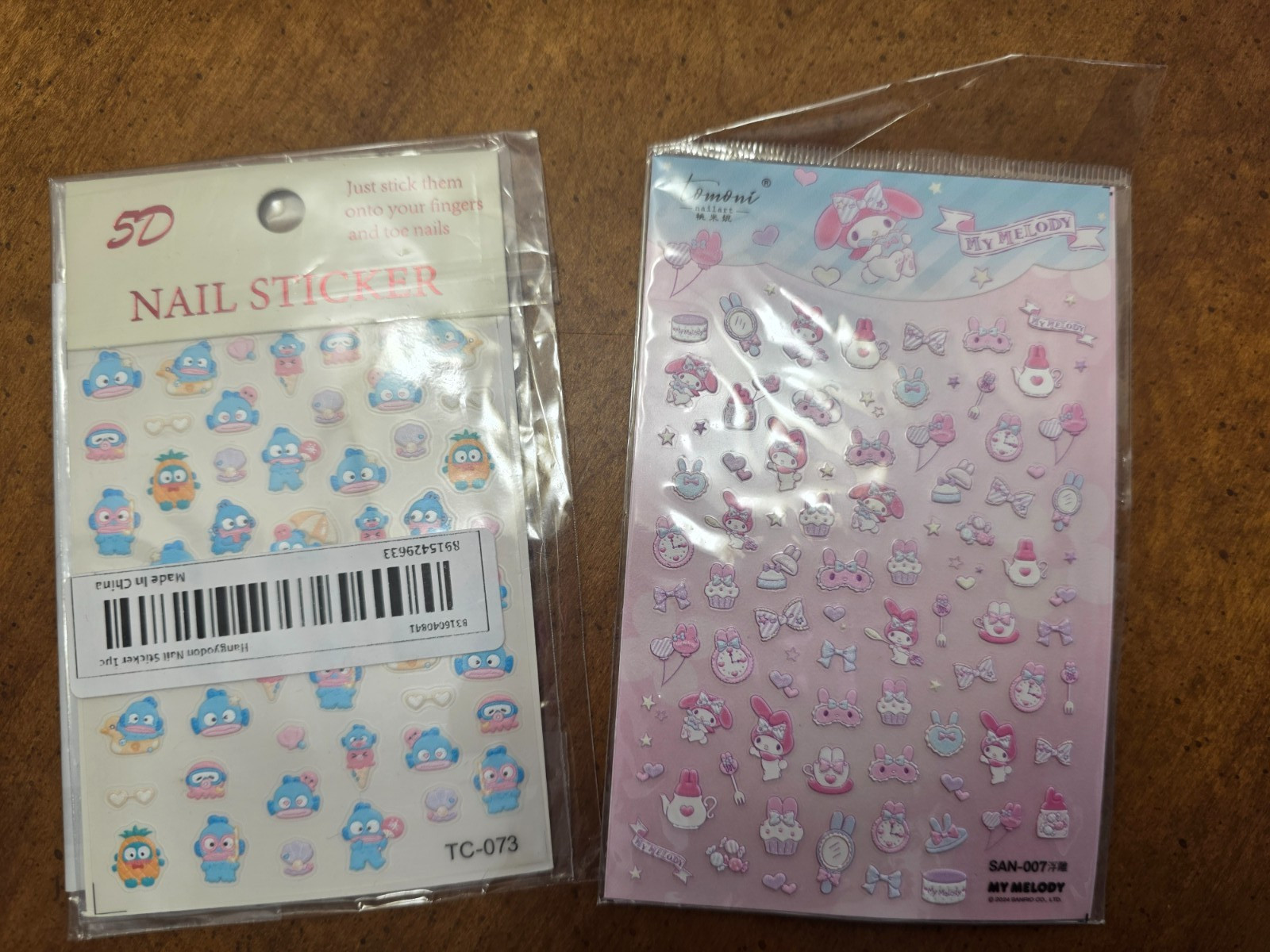 15 styles of Fake Nails that include Press-on stickers, Hello Kitty Nail Sticker
