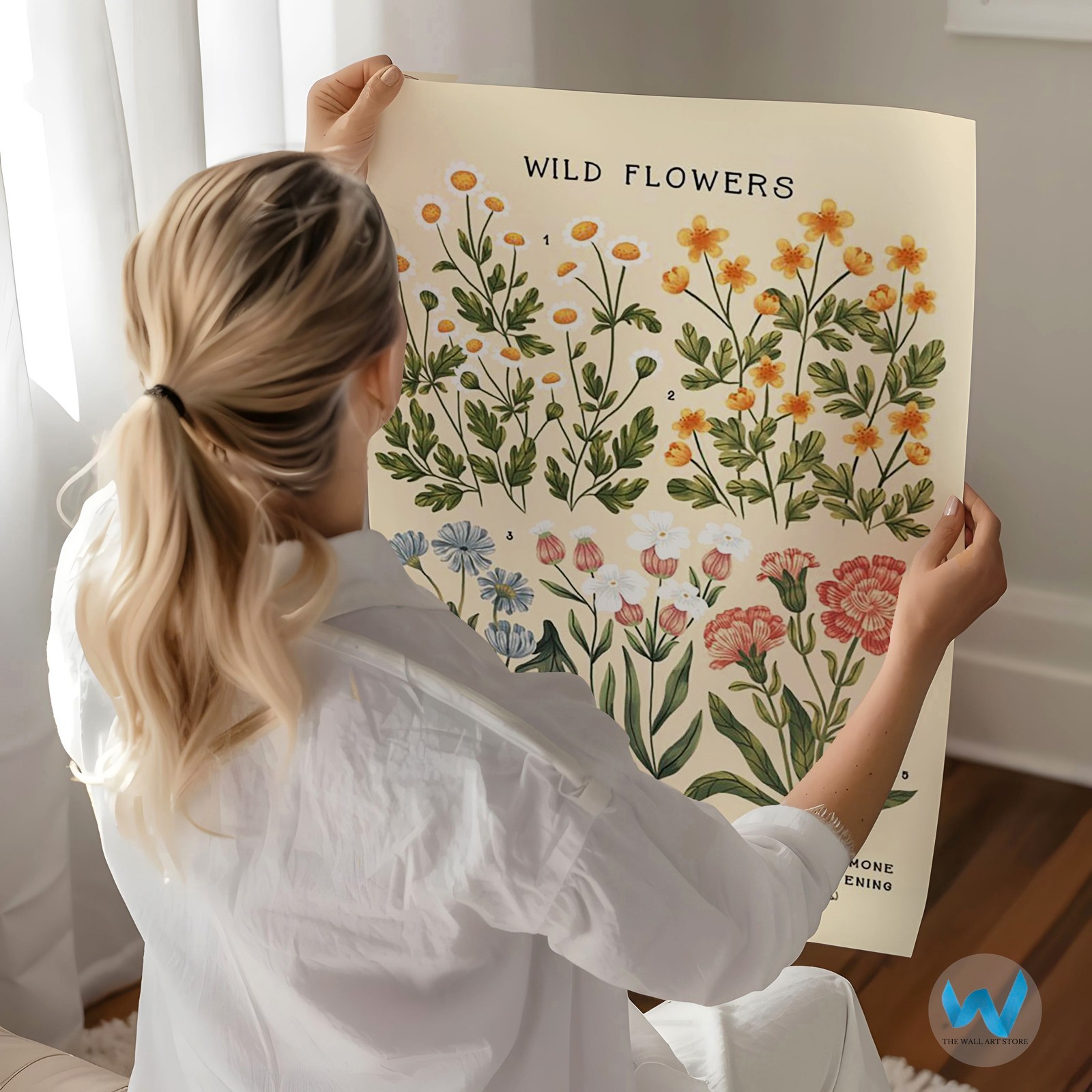 Wild Flowers Botanical Poster Wall Art – Nature Print Decor Home Decor