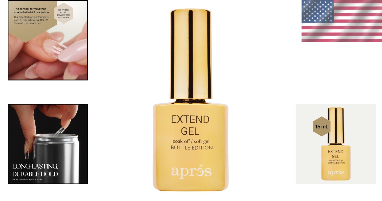 Extend Gel Gold Bottle – Gel-X Tips Adhesive