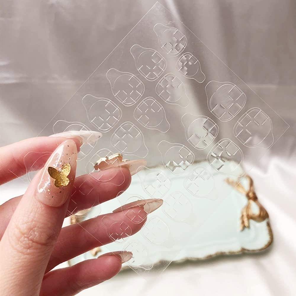 20 Sheets of Self-Adhesive Nail Tabs – 480 Pcs Jelly Stickers for Convenient Use
