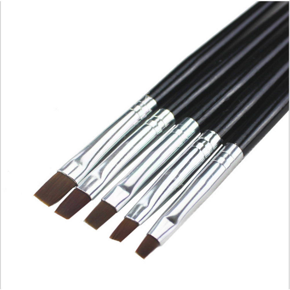5pcs Nail Art Gel Pens Dotting Tool Nail Silicone Brushes Set Kit Professional